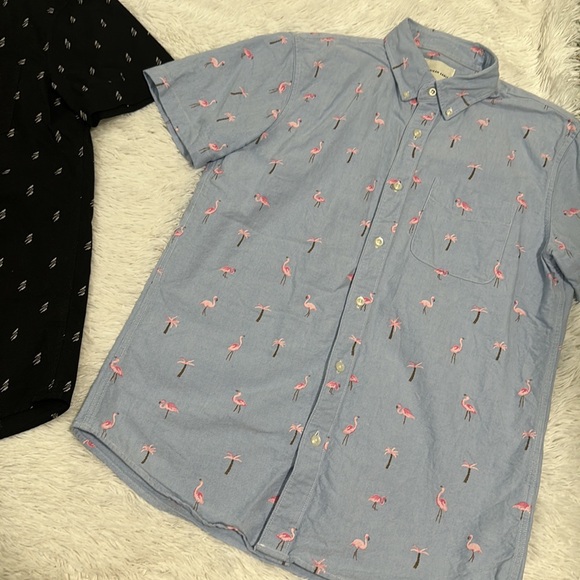 🐲 Bundle of 3 American Eagle Short Sleeve Button Up Shirts - Picture 2 of 10